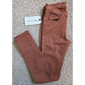 NWT rag & bone | Size 27 | "The Skinny" Mid-Rise Jeans in Wine Rust MSRP $198